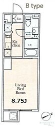 ALERO高田馬場テラス 1Kの間取図画像