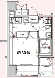 ディアレイシャス新宿中落合 1Kの間取図画像