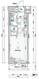 メインステージ武蔵関駅前2 1Kの間取図画像