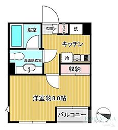 プラザ中落合 1Kの間取図画像