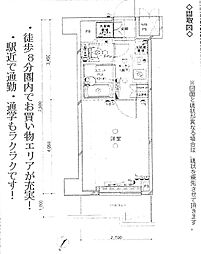 ルーブル中野沼袋 1Kの間取図画像