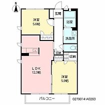 サニーレイクＫ 203 ｜ 佐賀県佐賀市兵庫町大字渕（賃貸アパート2LDK・2階・54.54㎡） その2