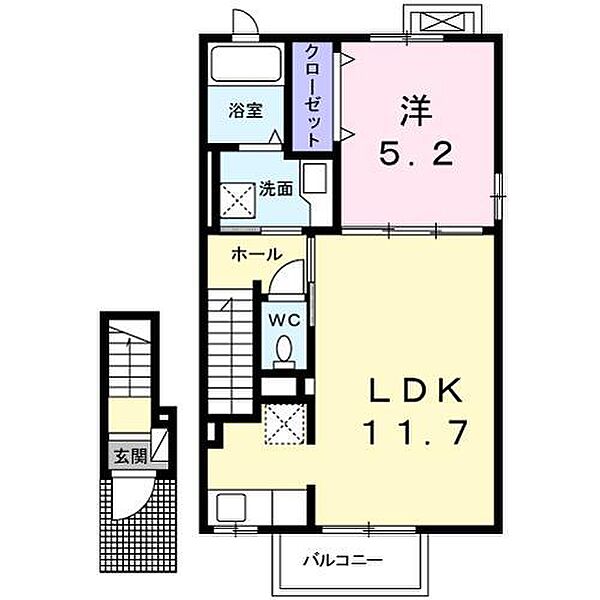 メゾン　ド　リヴェール 203｜佐賀県佐賀市大和町大字久池井(賃貸アパート1LDK・2階・43.32㎡)の写真 その2