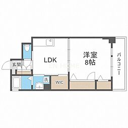 レユニール優 6階1DKの間取り