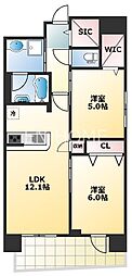 IBC Residence West 3階2LDKの間取り