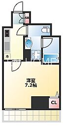 フォーチュン心斎橋イースト 10階1Kの間取り