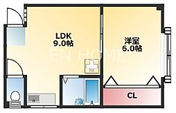 エルム小谷 1LDKの間取図画像