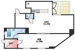 創空KYUTARO 1LDKの間取図画像