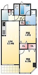 間取図画像 2LDK