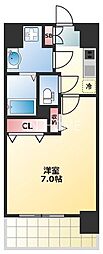 ラシーヌ瓦屋町 1Kの間取図画像