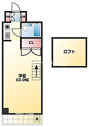 シェトワ北河堀 1SKの間取図画像