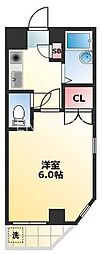ウェルネス上本町 1Kの間取図画像