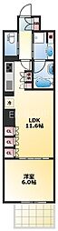 リーガル南久宝寺 1LDKの間取図画像