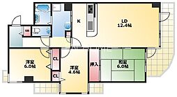 上汐アーバンリズ 3LDKの間取図画像