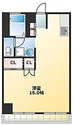松屋町ラフォーレ高吉 ワンルームの間取図画像