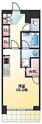 レジェンドール心斎橋EAST ワンルームの間取図画像