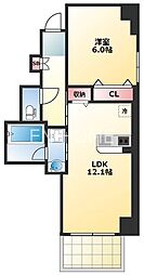 プルミエールメゾン 1LDKの間取図画像