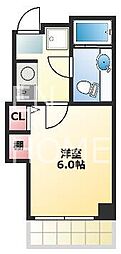 ミストラル本町ウェスト 1Kの間取図画像