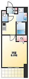 ヴィラ・リヴィエール 1Kの間取図画像
