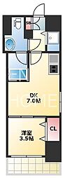 イグレック南本町 1DKの間取図画像