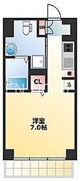 クレアツォーネ上本町 1Kの間取図画像