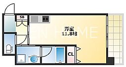KDXレジデンス本町橋 ワンルームの間取図画像