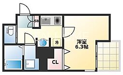 メゾン夕陽ヶ丘 1Kの間取図画像