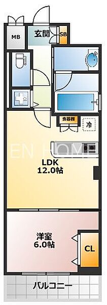 ジューム南船場 1301｜大阪府大阪市中央区南船場２丁目(賃貸マンション1LDK・13階・42.28㎡)の写真 その2