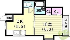 パナベール  ｜ 兵庫県神戸市須磨区若木町1丁目（賃貸アパート1DK・2階・26.08㎡） その2