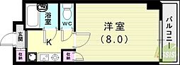 ステューディオ46 1Kの間取図画像