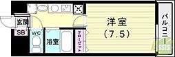 ラ・ヴィスタ板宿 1Kの間取図画像