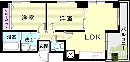 ワコーレ東須磨 2LDKの間取図画像
