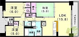 シティタワーグラン須磨鷹取 3LDKの間取図画像