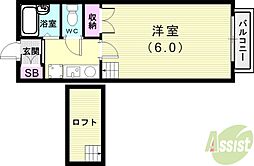 コーポみのり 1Kの間取図画像