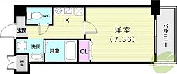 ピア 1Kの間取図画像