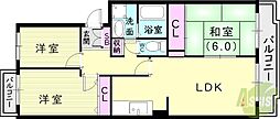 マッティーナ神戸壱番館 3LDKの間取図画像