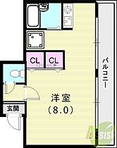 幸栄荘  ｜ 兵庫県神戸市須磨区友が丘7丁目（賃貸マンション1R・4階・26.00㎡） その2