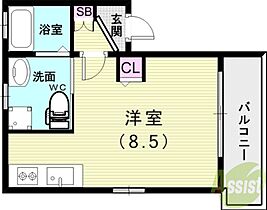 ＥＸＳＯＮＩＡ　ＦＩＶＥ  ｜ 兵庫県神戸市長田区細田町5丁目（賃貸アパート1R・2階・22.48㎡） その2