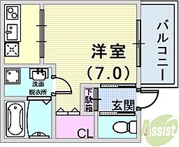 エスポワールカナヤ  ｜ 兵庫県神戸市長田区腕塚町8丁目（賃貸アパート1K・1階・25.78㎡） その2