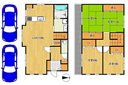 東区大美野 4LDKの間取り