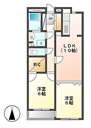 エルムーM3 2LDKの間取図画像