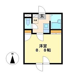 ソル・レヴェンテ 1Kの間取図画像