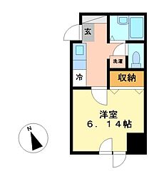 ソル・レヴェンテ 1Kの間取図画像