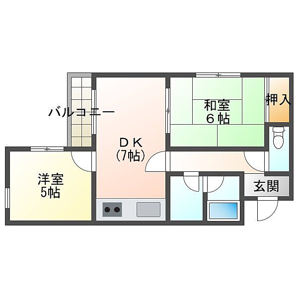 アッシュコート明石 ｜兵庫県神戸市西区持子2丁目(賃貸マンション2LDK・2階・44.57㎡)の写真 その2