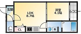 F asecia Kastalia  ｜ 大阪府大阪市東住吉区湯里4丁目6-6（賃貸アパート1LDK・2階・30.12㎡） その2