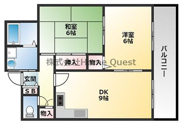 ボナールデト 701｜大阪府大阪市平野区長吉出戸4丁目(賃貸マンション2DK・7階・51.00㎡)の写真 その2