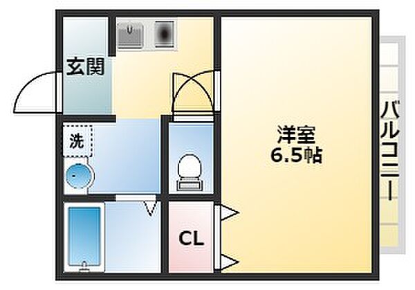 プレジール ヴァン 105｜大阪府大阪市平野区瓜破1丁目(賃貸アパート1K・1階・21.63㎡)の写真 その2