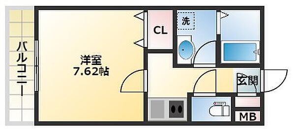 アリエッタ平野 201｜大阪府大阪市平野区平野市町1丁目(賃貸アパート1K・2階・25.02㎡)の写真 その2