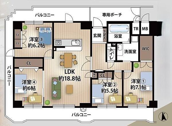 間取りを拡大表示