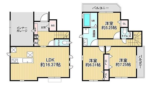 間取りを拡大表示